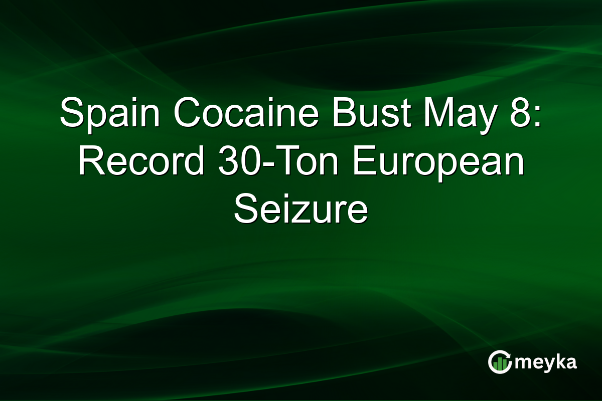 Spain Cocaine Bust May 8: Record 30-Ton European Seizure