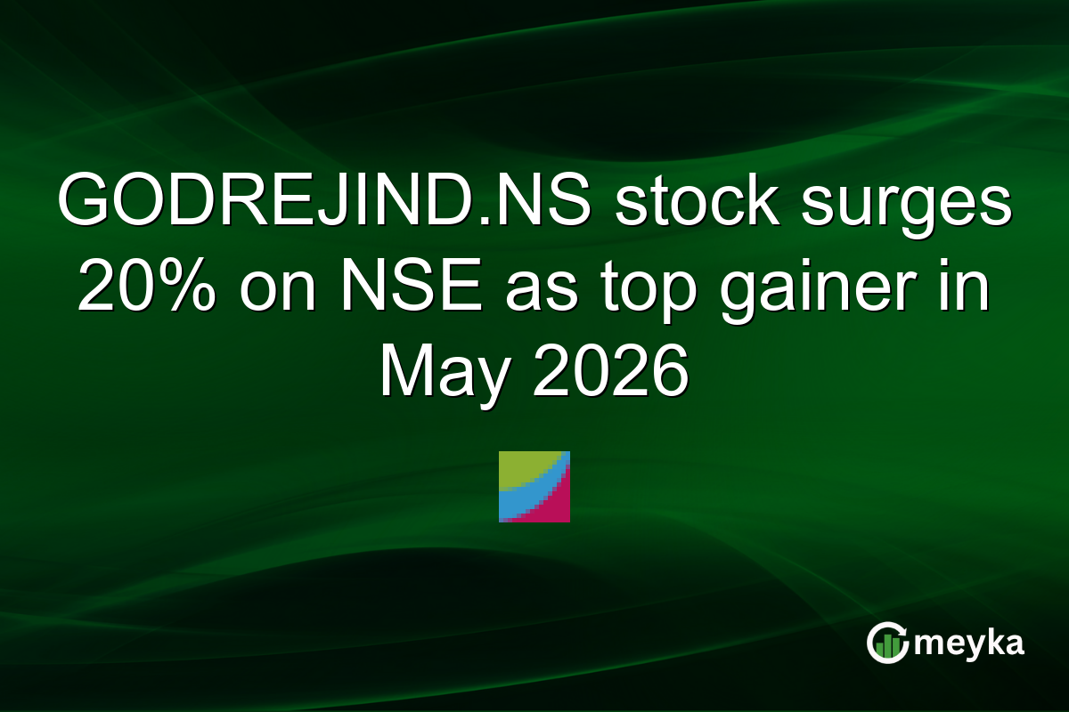 GODREJIND.NS stock surges 20% on NSE as top gainer in May 2026