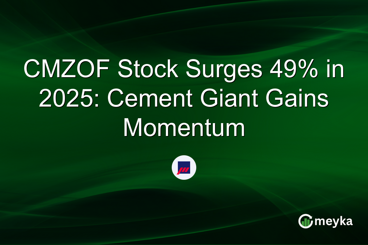 CMZOF Stock Surges 49% in 2025: Cement Giant Gains Momentum
