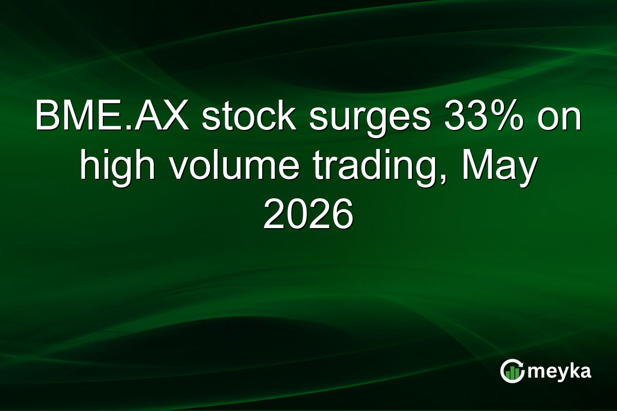BME.AX stock surges 33% on high volume trading, May 2026