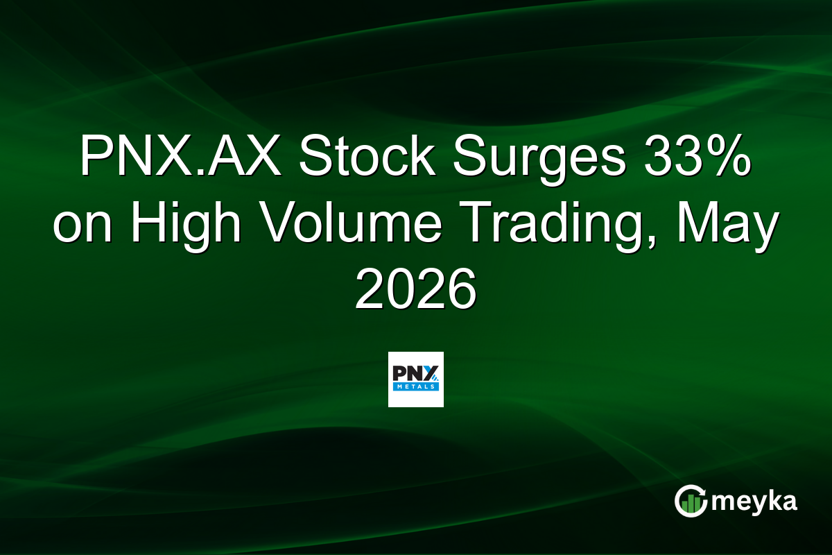 PNX.AX Stock Surges 33% on High Volume Trading, May 2026