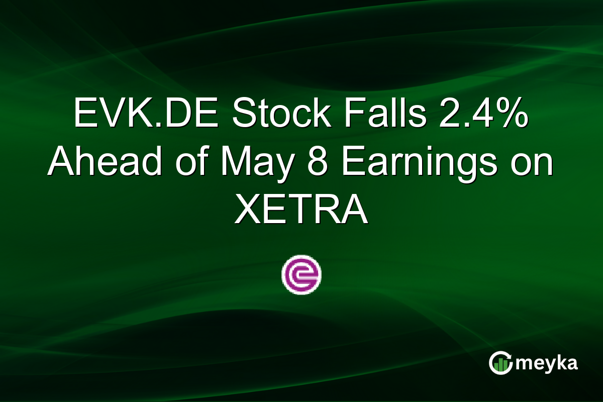 EVK.DE Stock Falls 2.4% Ahead of May 8 Earnings on XETRA