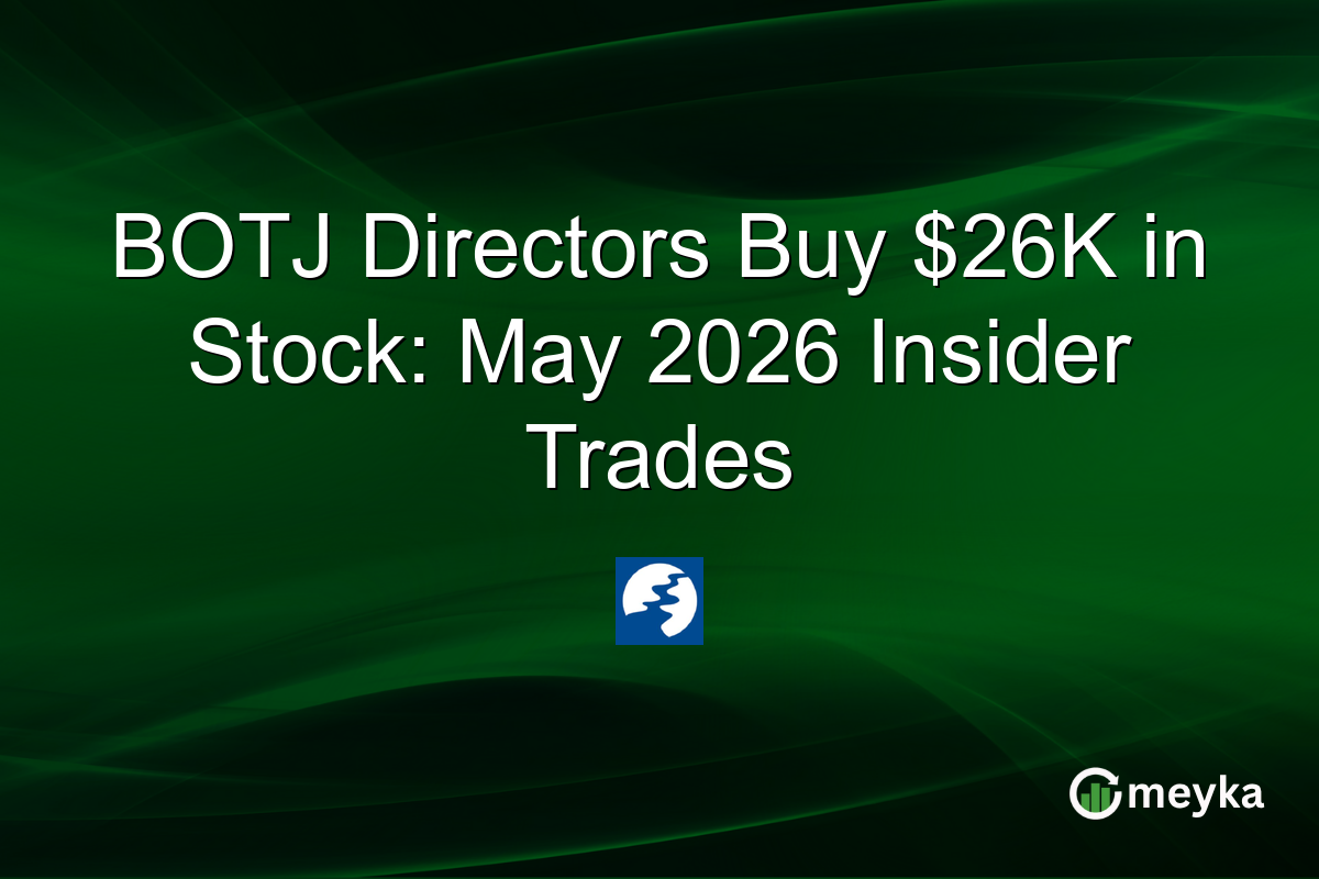 BOTJ Directors Buy $26K in Stock: May 2026 Insider Trades