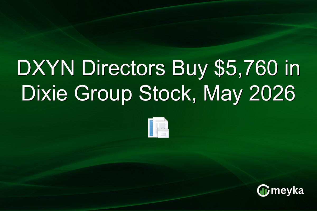 DXYN Directors Buy $5,760 in Dixie Group Stock, May 2026