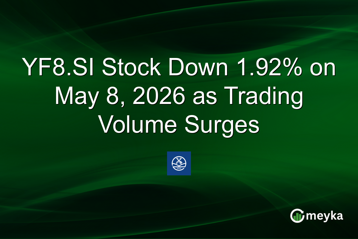 YF8.SI Stock Down 1.92% on May 8, 2026 as Trading Volume Surges