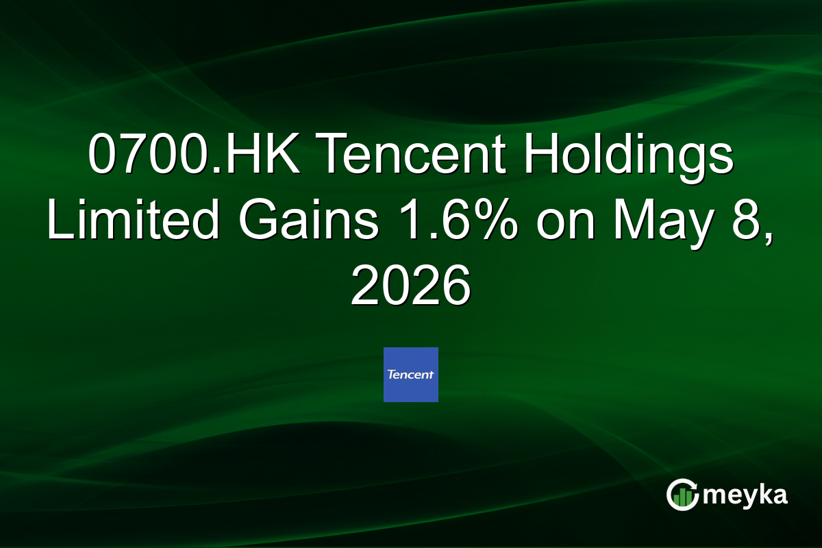 0700.HK Tencent Holdings Limited Gains 1.6% on May 8, 2026