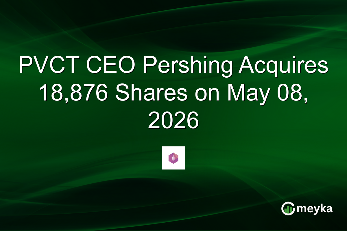PVCT CEO Pershing Acquires 18,876 Shares on May 08, 2026