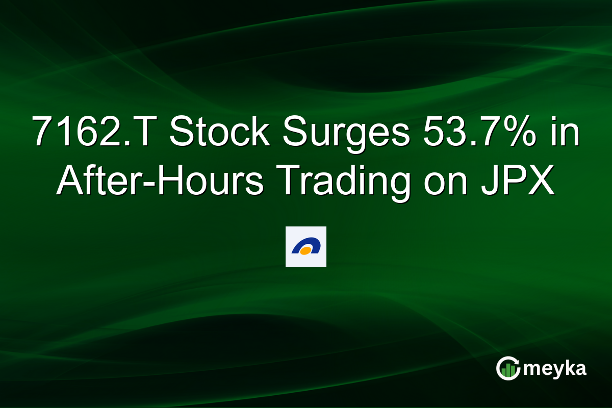 7162.T Stock Surges 53.7% in After-Hours Trading on JPX