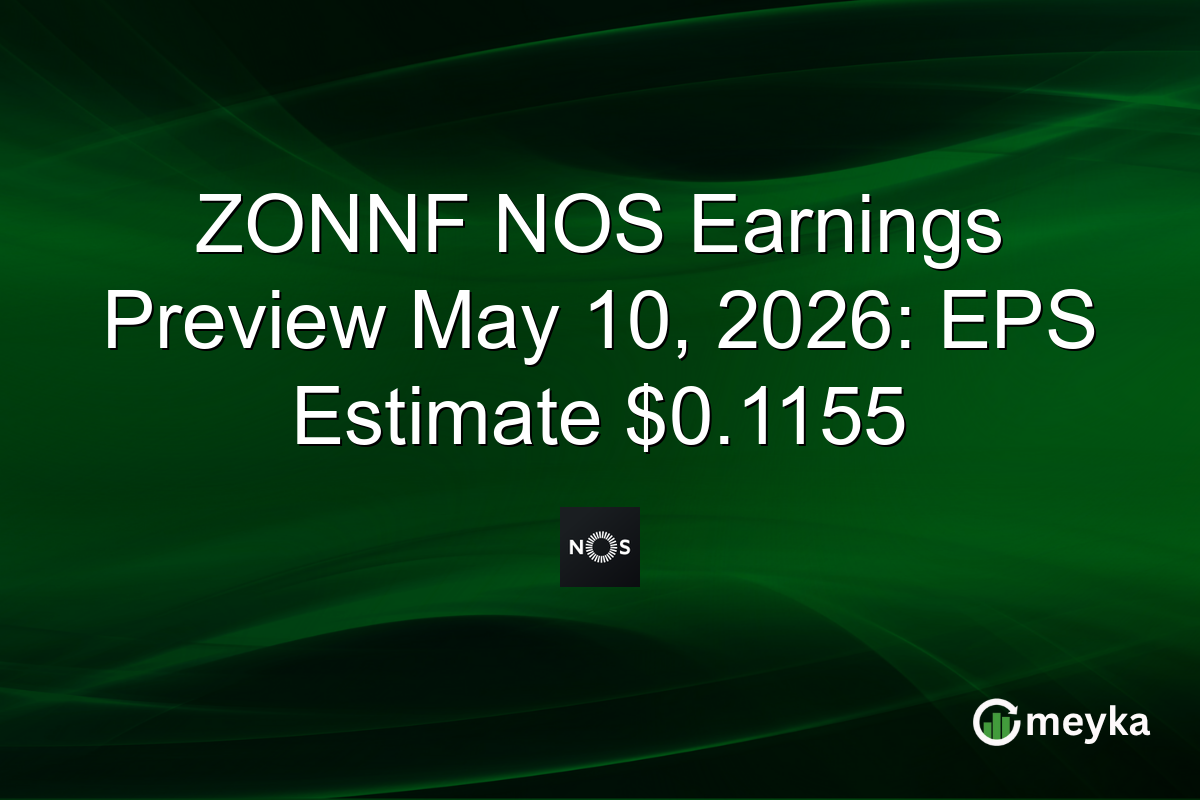 ZONNF: NOS Earnings Preview May 10, 2026