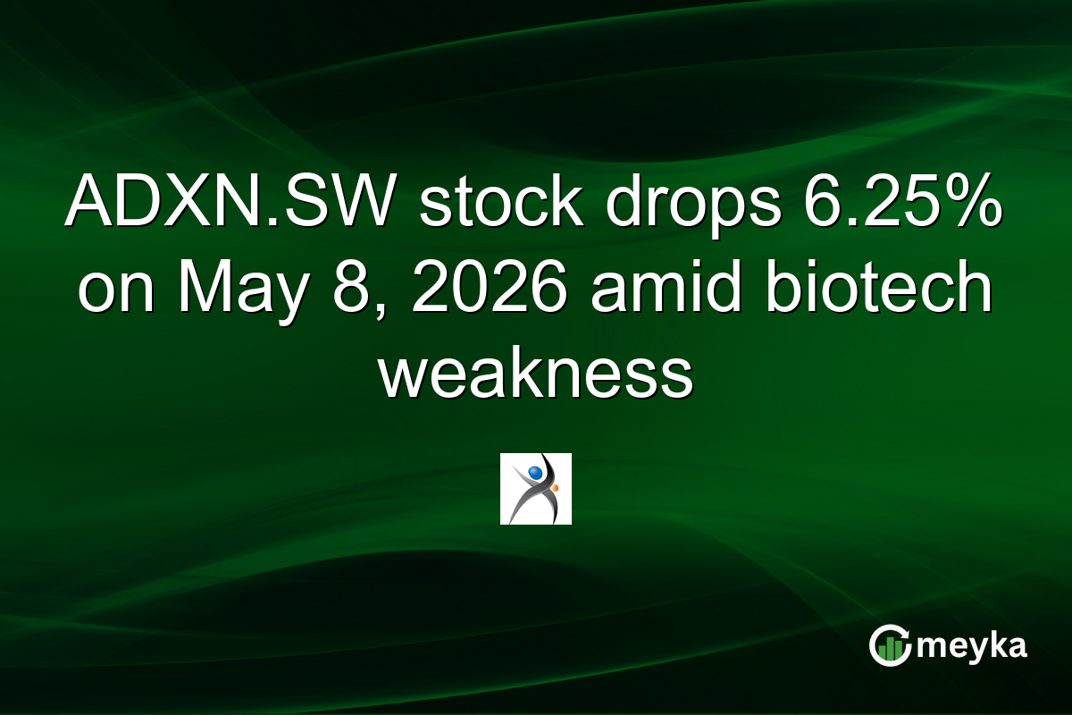 ADXN.SW stock drops 6.25% on May 8, 2026 amid biotech weakness