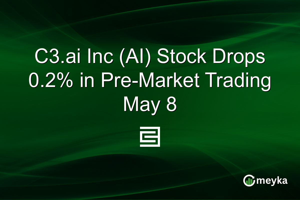 C3.ai Inc (AI) Stock Drops 0.2% in Pre-Market Trading May 8