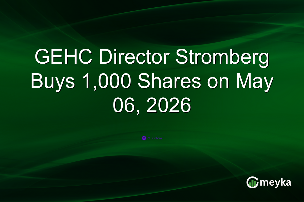 GEHC Director Stromberg Buys 1,000 Shares on May 06, 2026