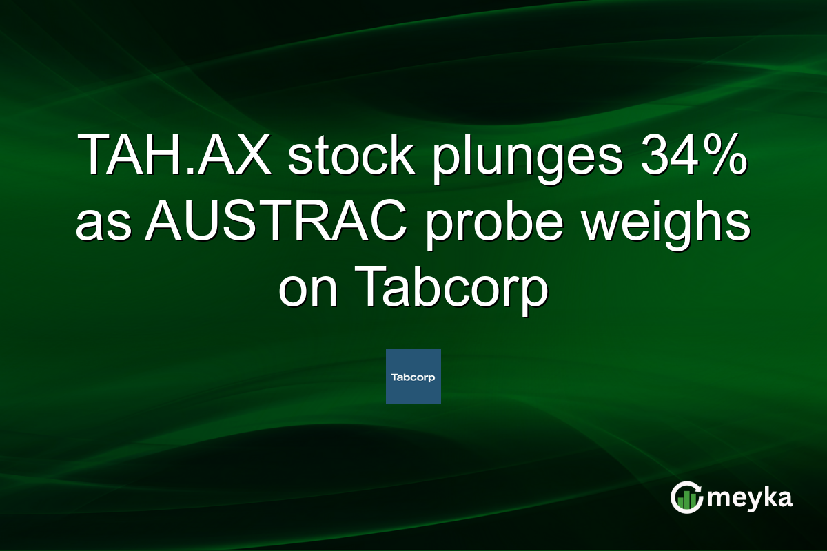 TAH.AX stock plunges 34% as AUSTRAC probe weighs on Tabcorp