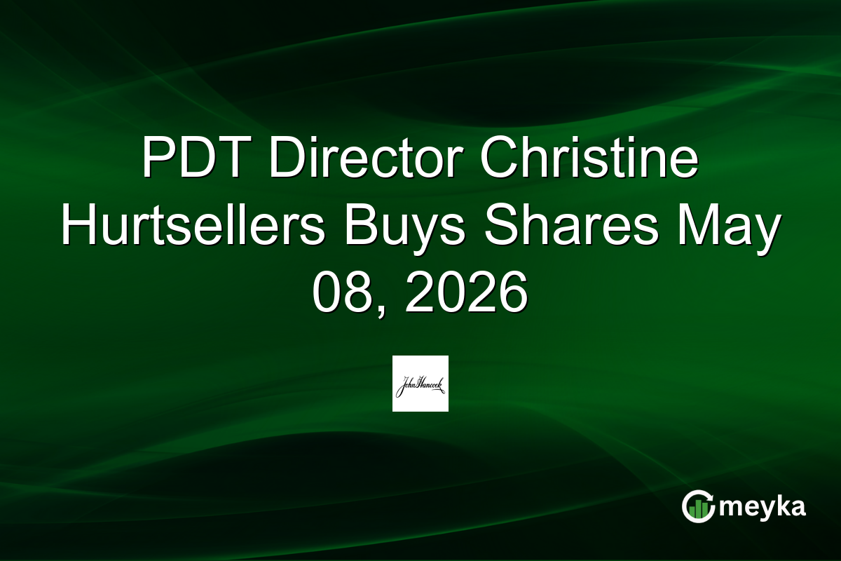 PDT Director Christine Hurtsellers Buys Shares May 08, 2026
