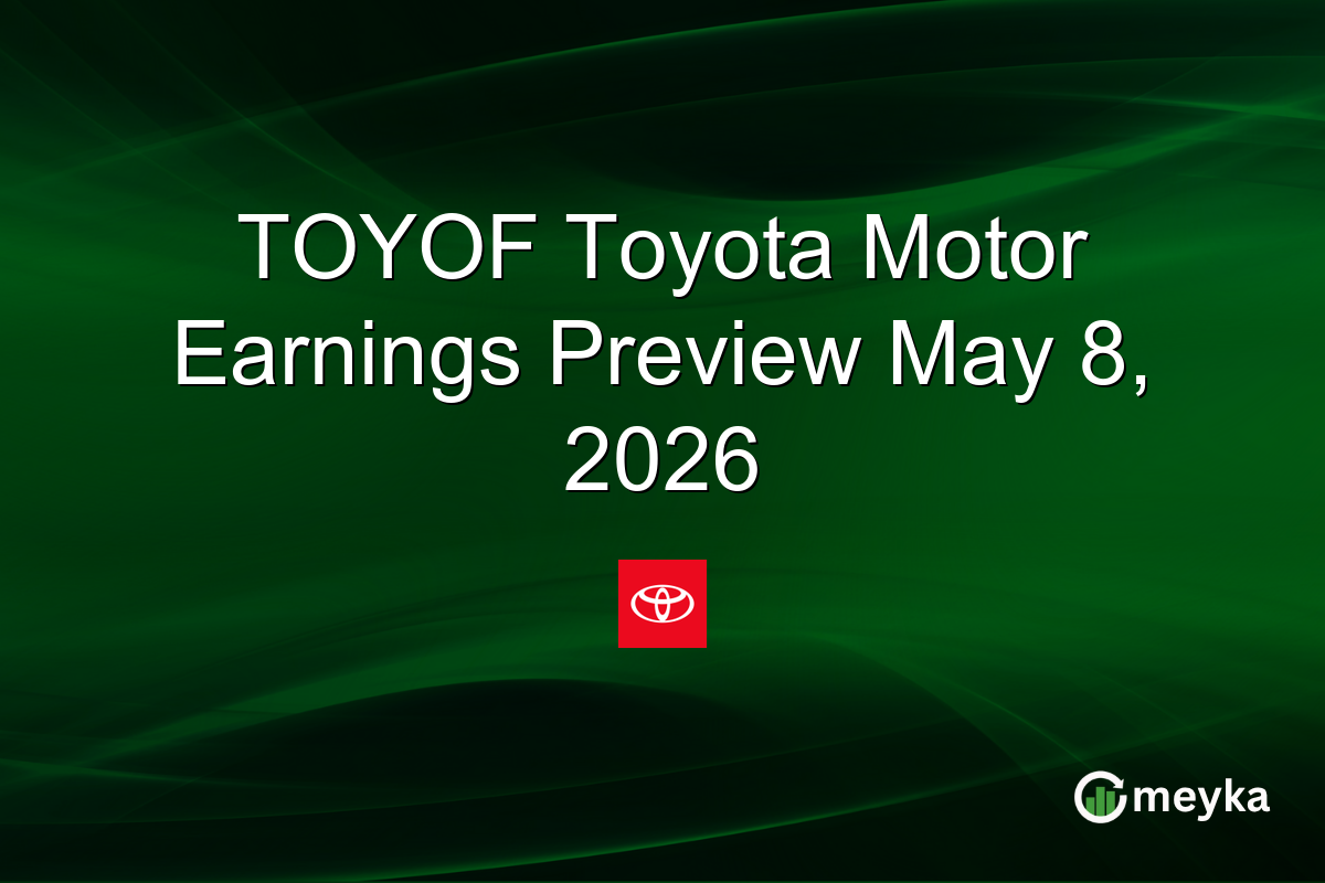TOYOF Toyota Motor Earnings Preview May 8, 2026