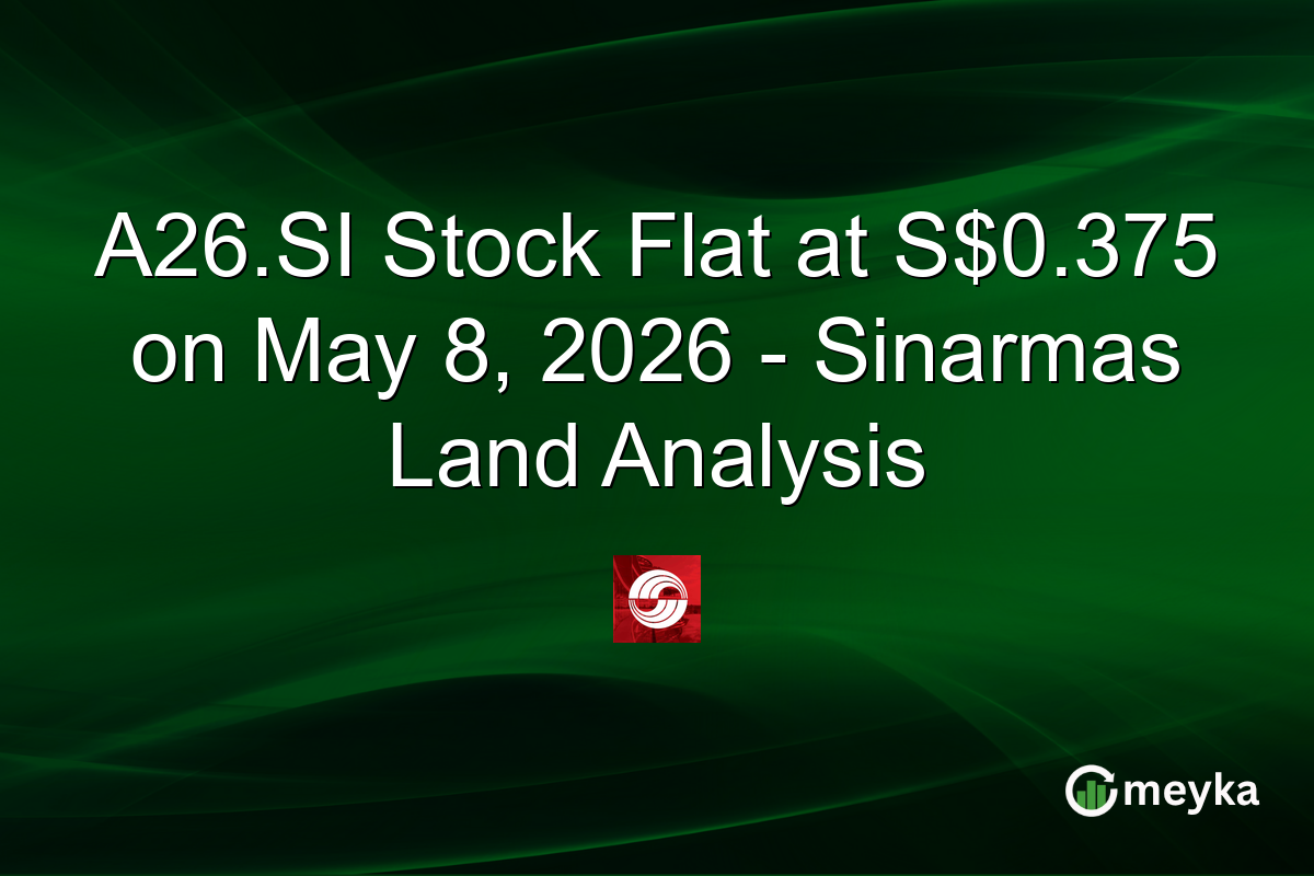 A26.SI Stock Flat at S$0.375 on May 8, 2026 – Sinarmas Land Analysis