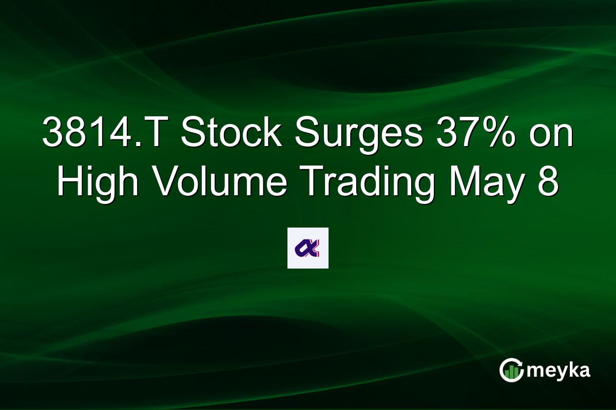 3814.T Stock Surges 37% on High Volume Trading May 8