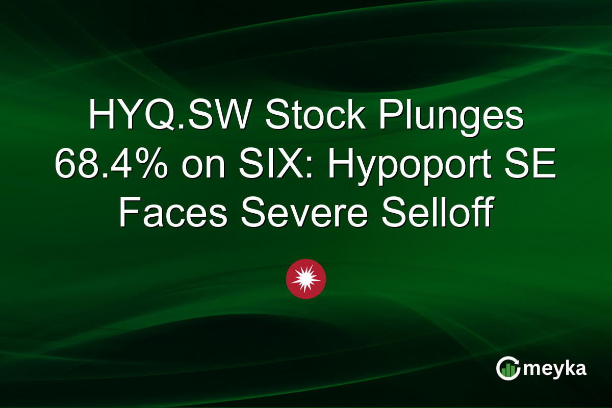 HYQ.SW Stock Plunges 68.4% on SIX: Hypoport SE Faces Severe Selloff