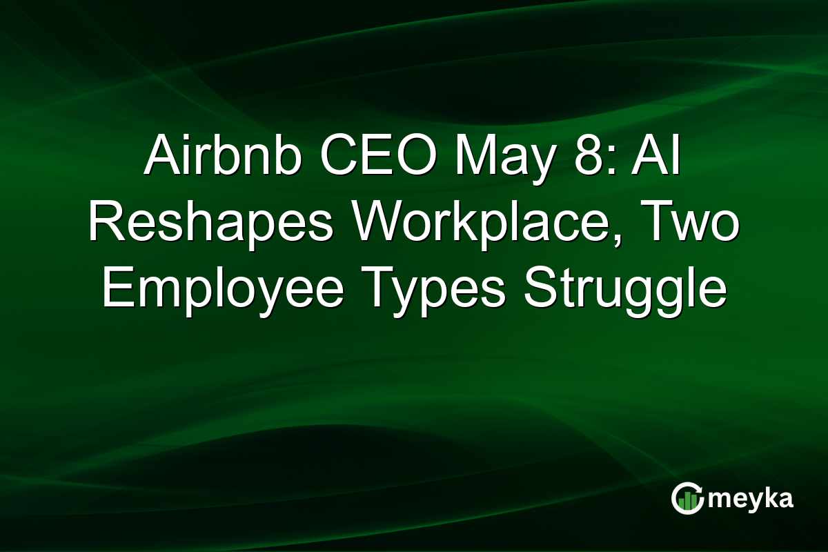 Airbnb CEO May 8: AI Reshapes Workplace, Two Employee Types Struggle
