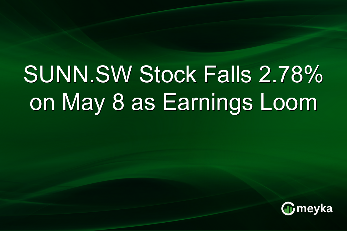 SUNN.SW Stock Falls 2.78% on May 8 as Earnings Loom