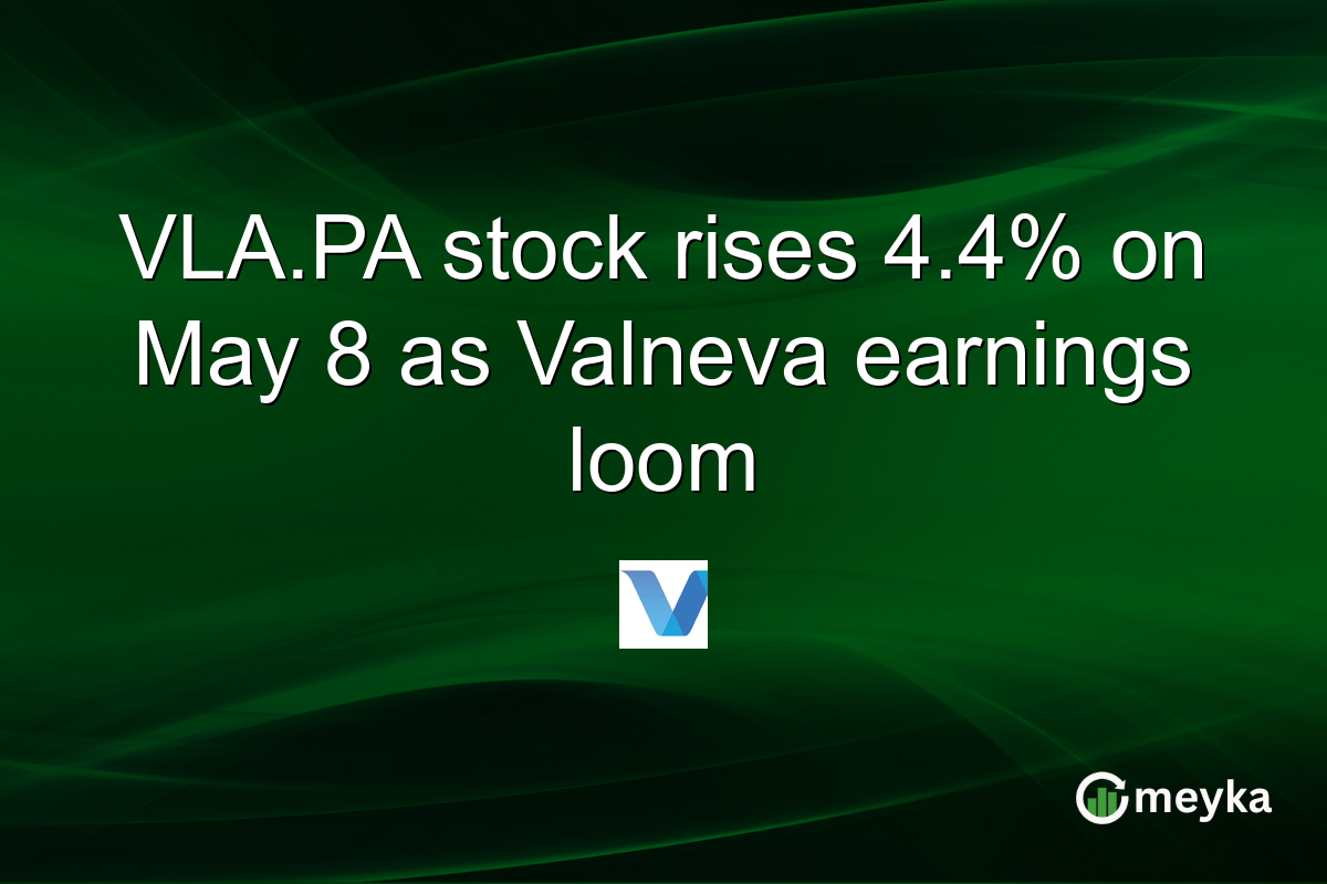VLA.PA stock rises 4.4% on May 8 as Valneva earnings loom