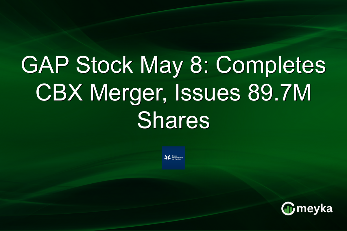 GAP Stock May 8: Completes CBX Merger, Issues 89.7M Shares