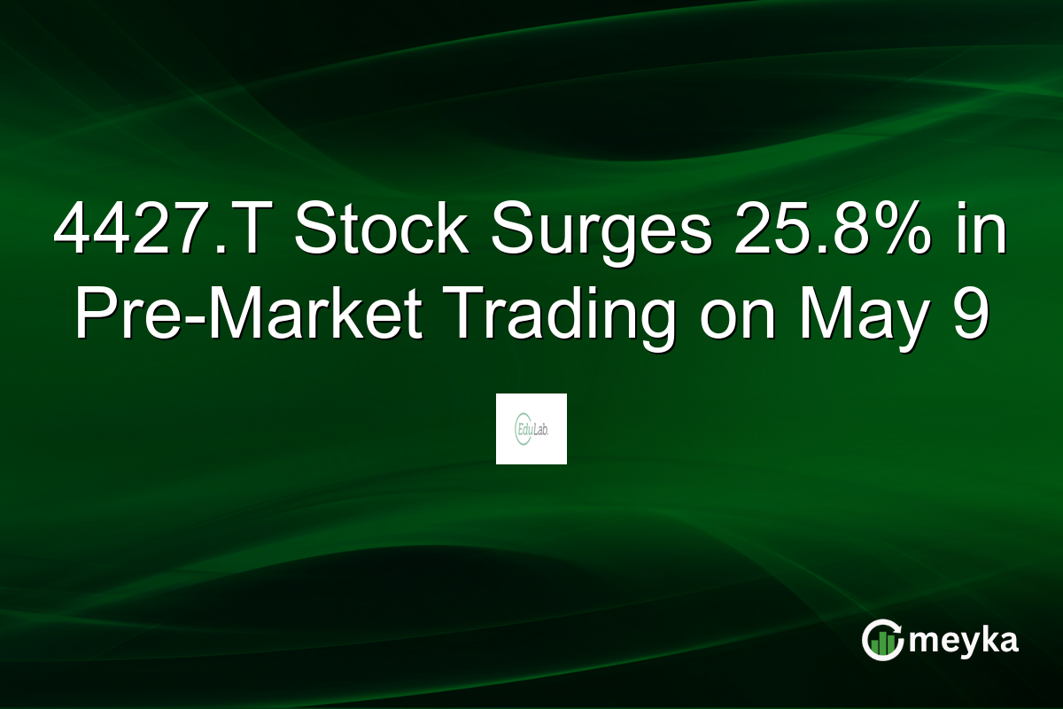 4427.T Stock Surges 25.8% in Pre-Market Trading on May 9