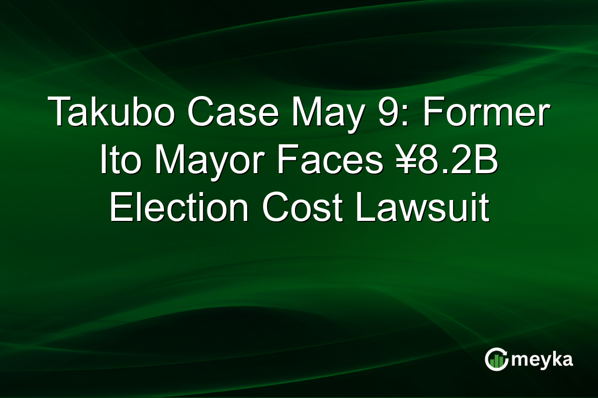 Takubo Case May 9: Former Ito Mayor Faces ¥8.2B Election Cost Lawsuit