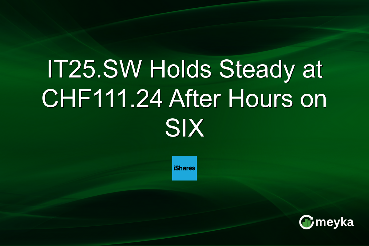 IT25.SW Holds Steady at CHF111.24 After Hours on SIX