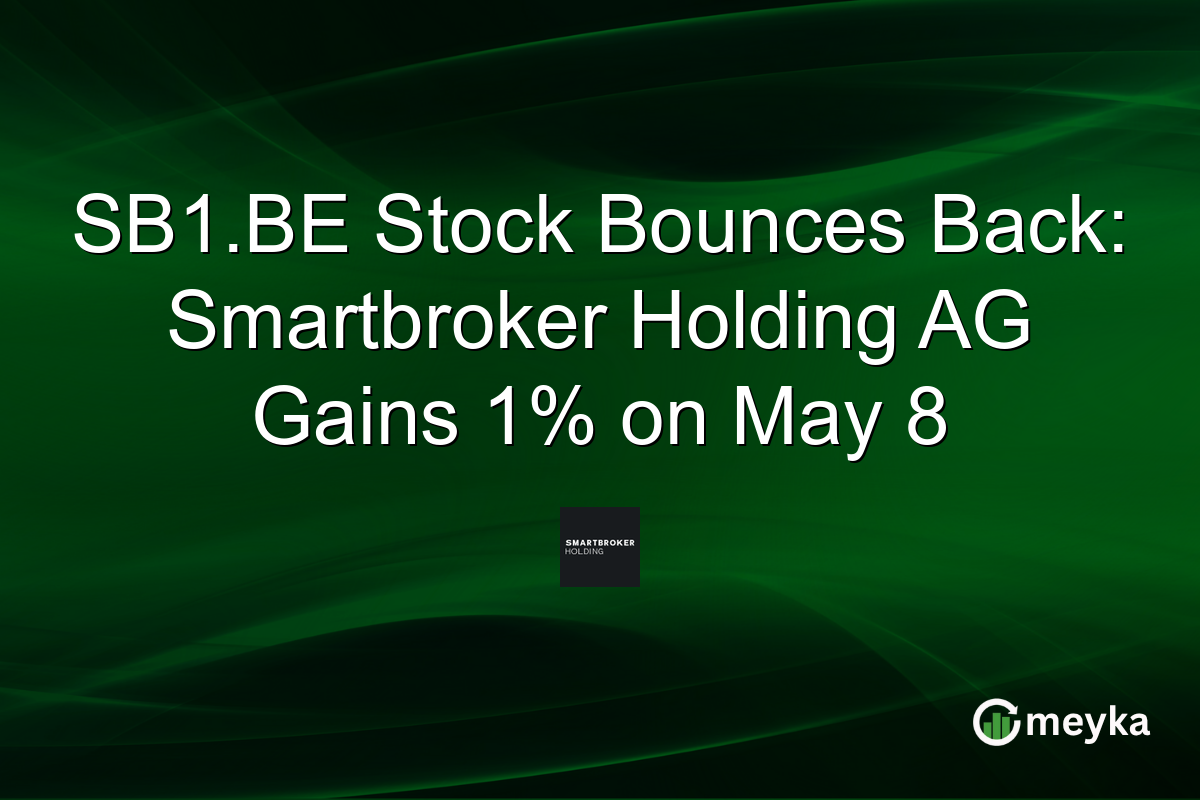 SB1.BE Stock Bounces Back: Smartbroker Holding AG Gains 1% on May 8