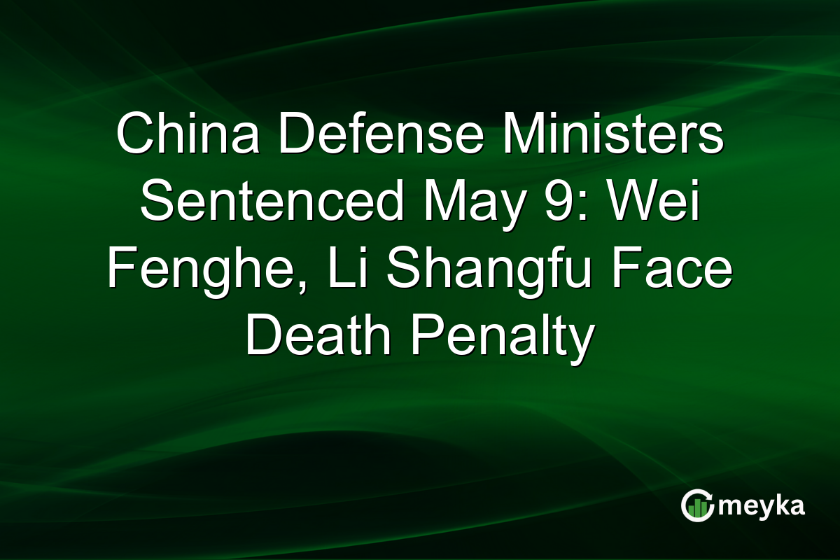 China Defense Ministers Sentenced May 9: Wei Fenghe, Li Shangfu Face Death Penalty