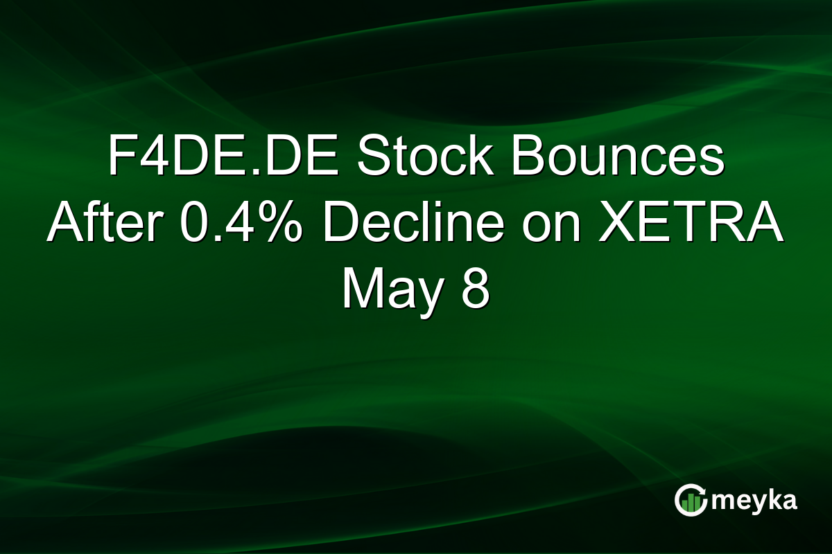 F4DE.DE Stock Bounces After 0.4% Decline on XETRA May 8
