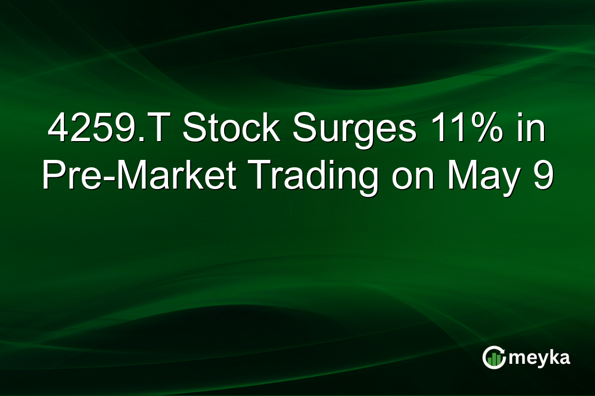 4259.T Stock Surges 11% in Pre-Market Trading on May 9