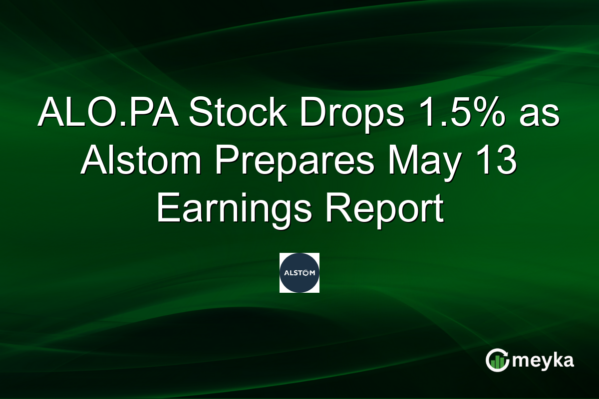 ALO.PA Stock Drops 1.5% as Alstom Prepares May 13 Earnings Report