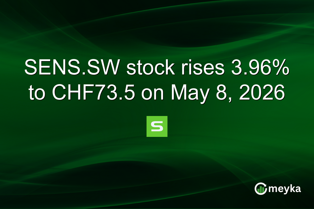 SENS.SW stock rises 3.96% to CHF73.5 on May 8, 2026