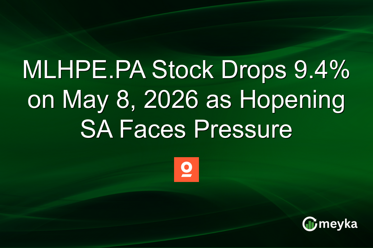 MLHPE.PA Stock Drops 9.4% on May 8, 2026 as Hopening SA Faces Pressure