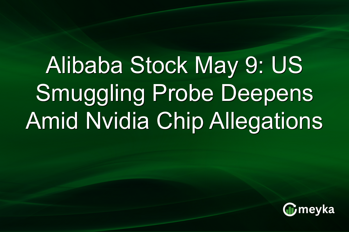 Alibaba Stock May 9: US Smuggling Probe Deepens Amid Nvidia Chip Allegations