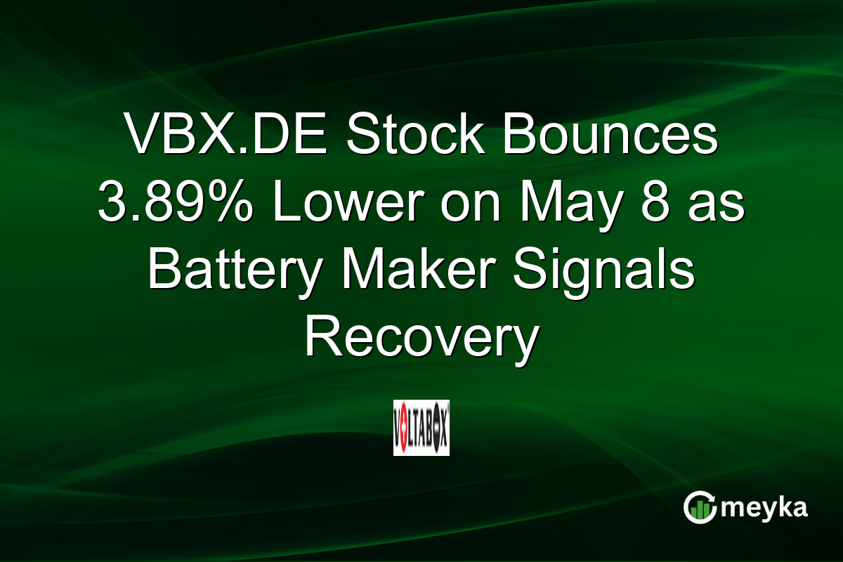 VBX.DE Stock Bounces 3.89% Lower on May 8 as Battery Maker Signals Recovery