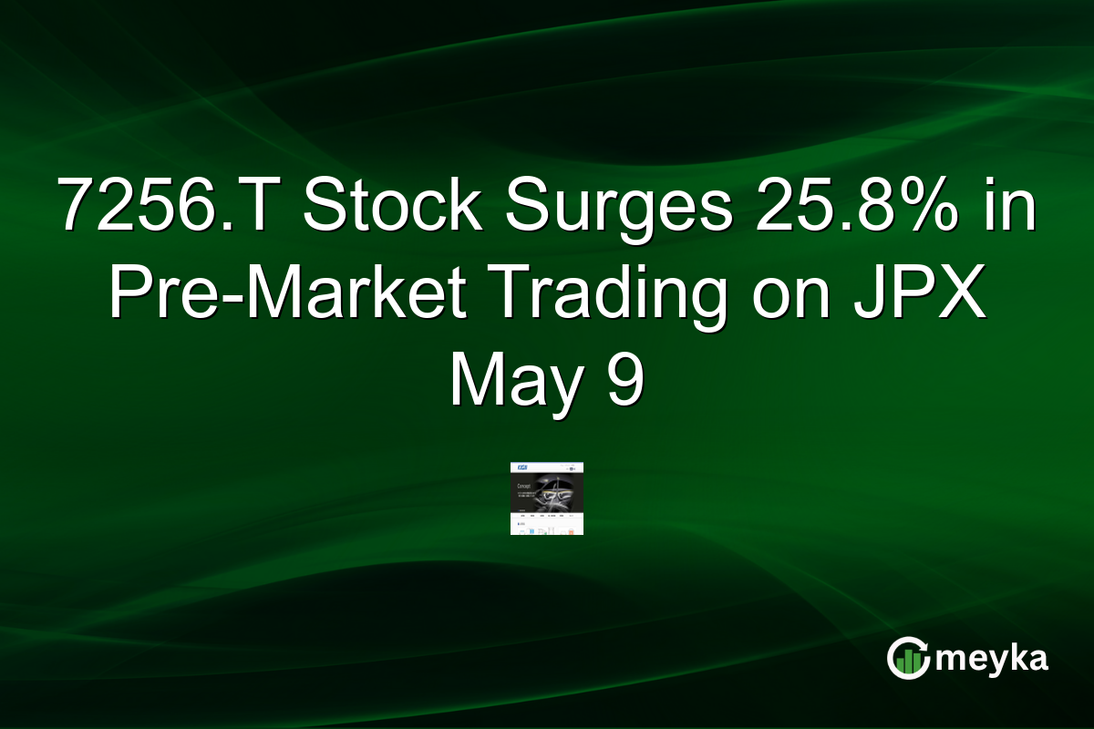 7256.T Stock Surges 25.8% in Pre-Market Trading on JPX May 9