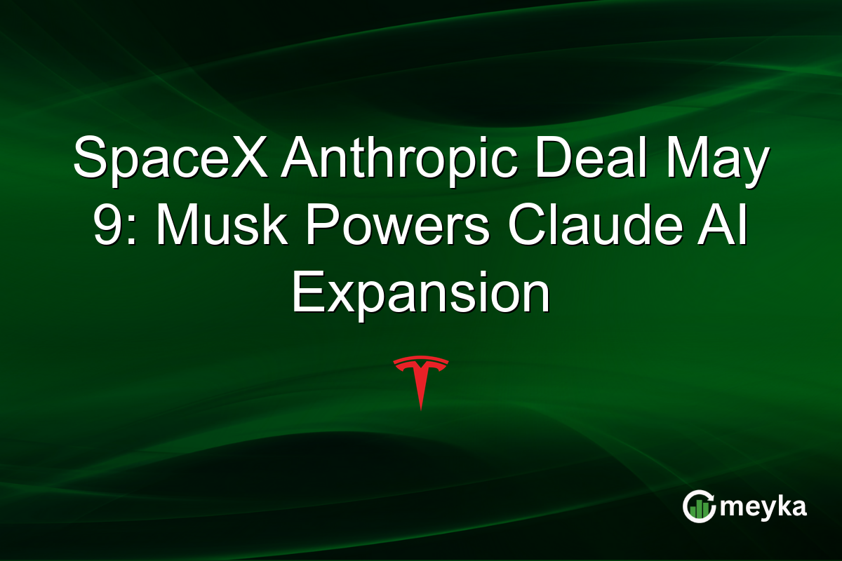 SpaceX Anthropic Deal May 9: Musk Powers Claude AI Expansion