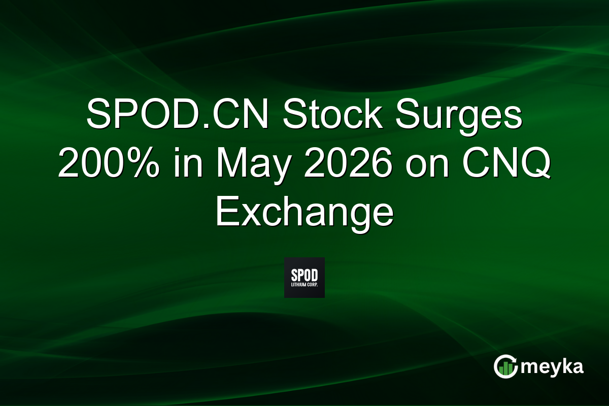 SPOD.CN Stock Surges 200% in May 2026 on CNQ Exchange