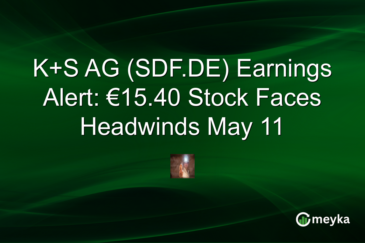K+S AG (SDF.DE) Earnings Alert: €15.40 Stock Faces Headwinds May 11