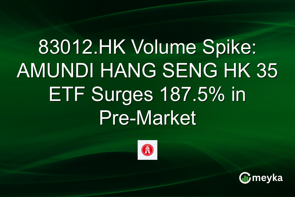 83012.HK Volume Spike: AMUNDI HANG SENG HK 35 ETF Surges 187.5% in Pre-Market