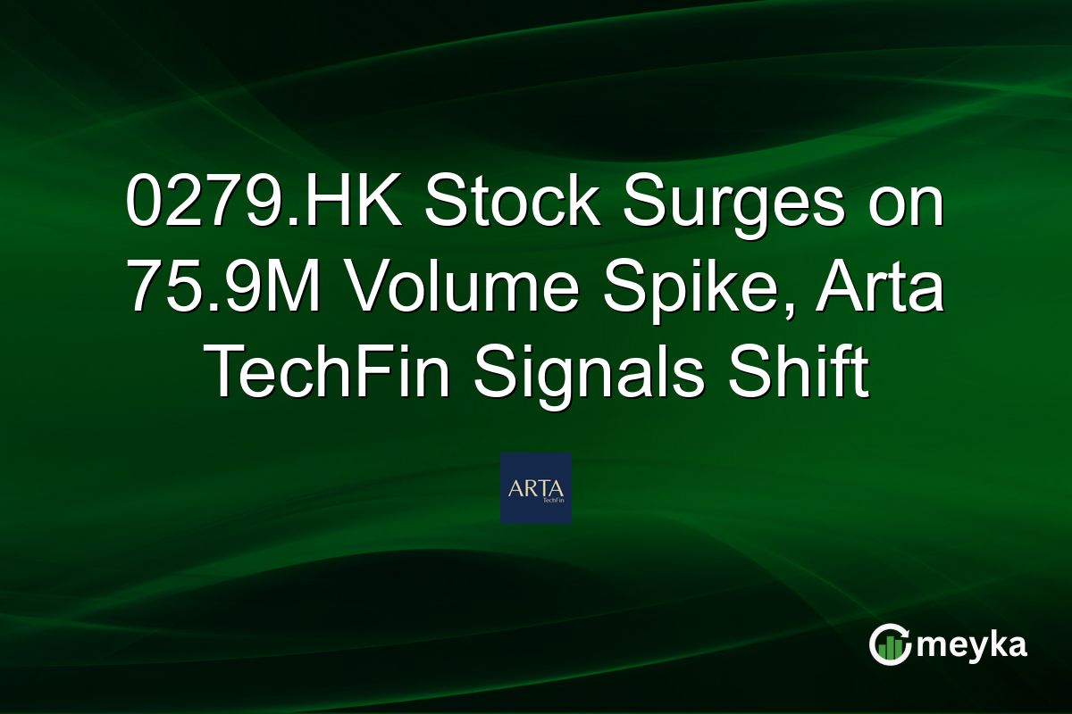 0279.HK Stock Surges on 75.9M Volume Spike, Arta TechFin Signals Shift