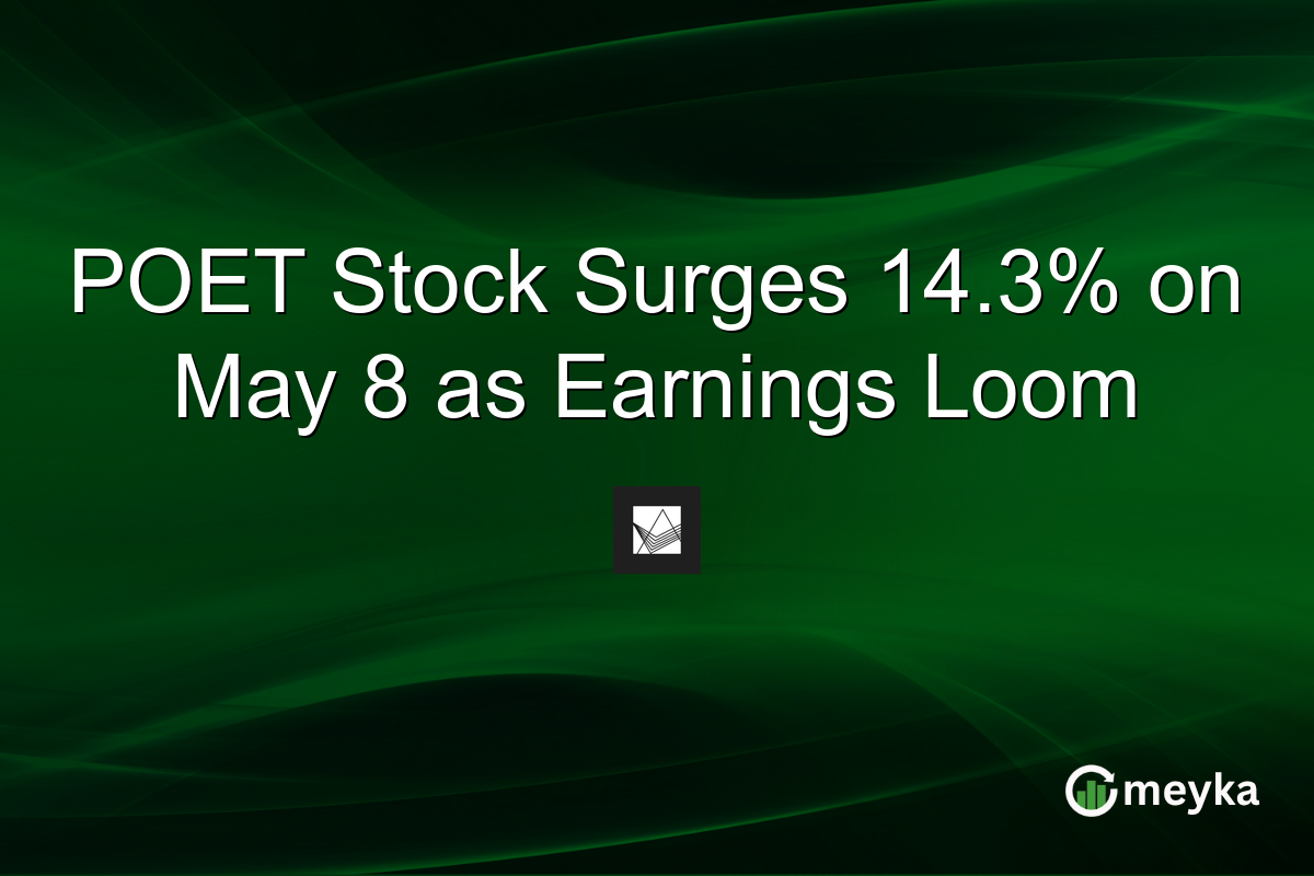 POET Stock Surges 14.3% on May 8 as Earnings Loom