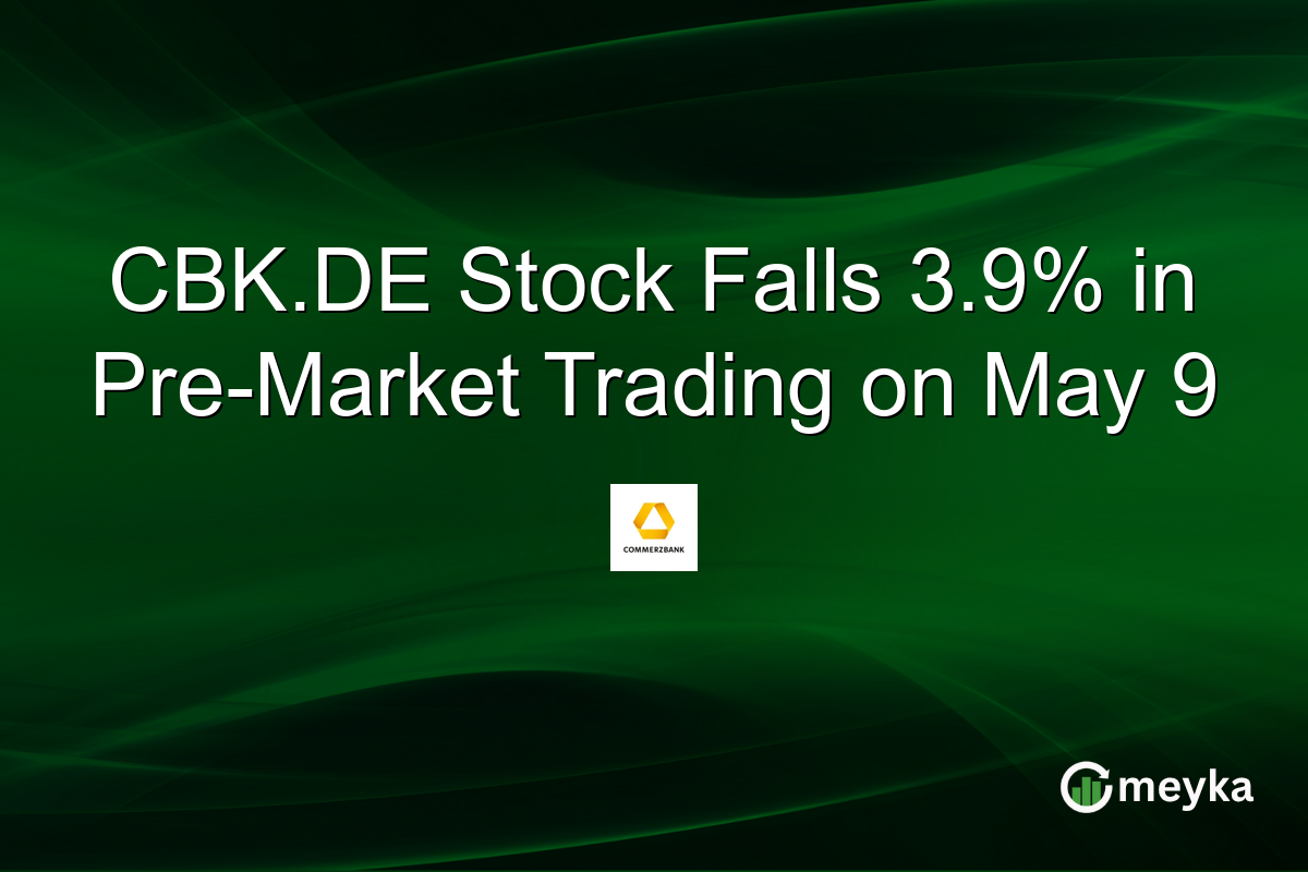 CBK.DE Stock Falls 3.9% in Pre-Market Trading on May 9