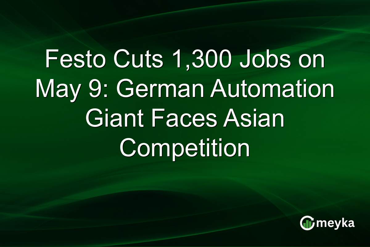 Festo Cuts 1,300 Jobs on May 9: German Automation Giant Faces Asian Competition