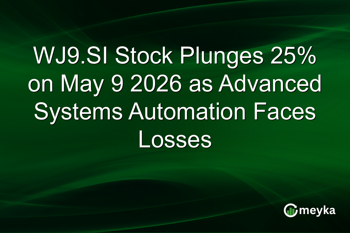 WJ9.SI Stock Plunges 25% on May 9 2026 as Advanced Systems Automation Faces Losses