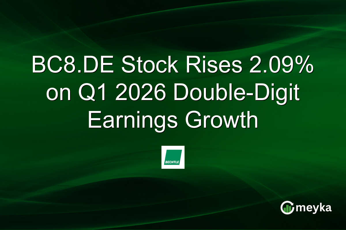 BC8.DE Stock Rises 2.09% on Q1 2026 Double-Digit Earnings Growth