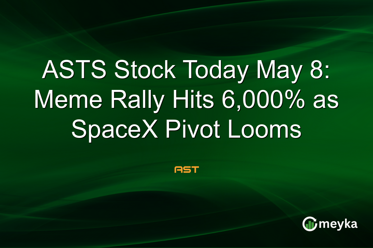 ASTS Stock Today May 8: Meme Rally Hits 6,000% as SpaceX Pivot Looms